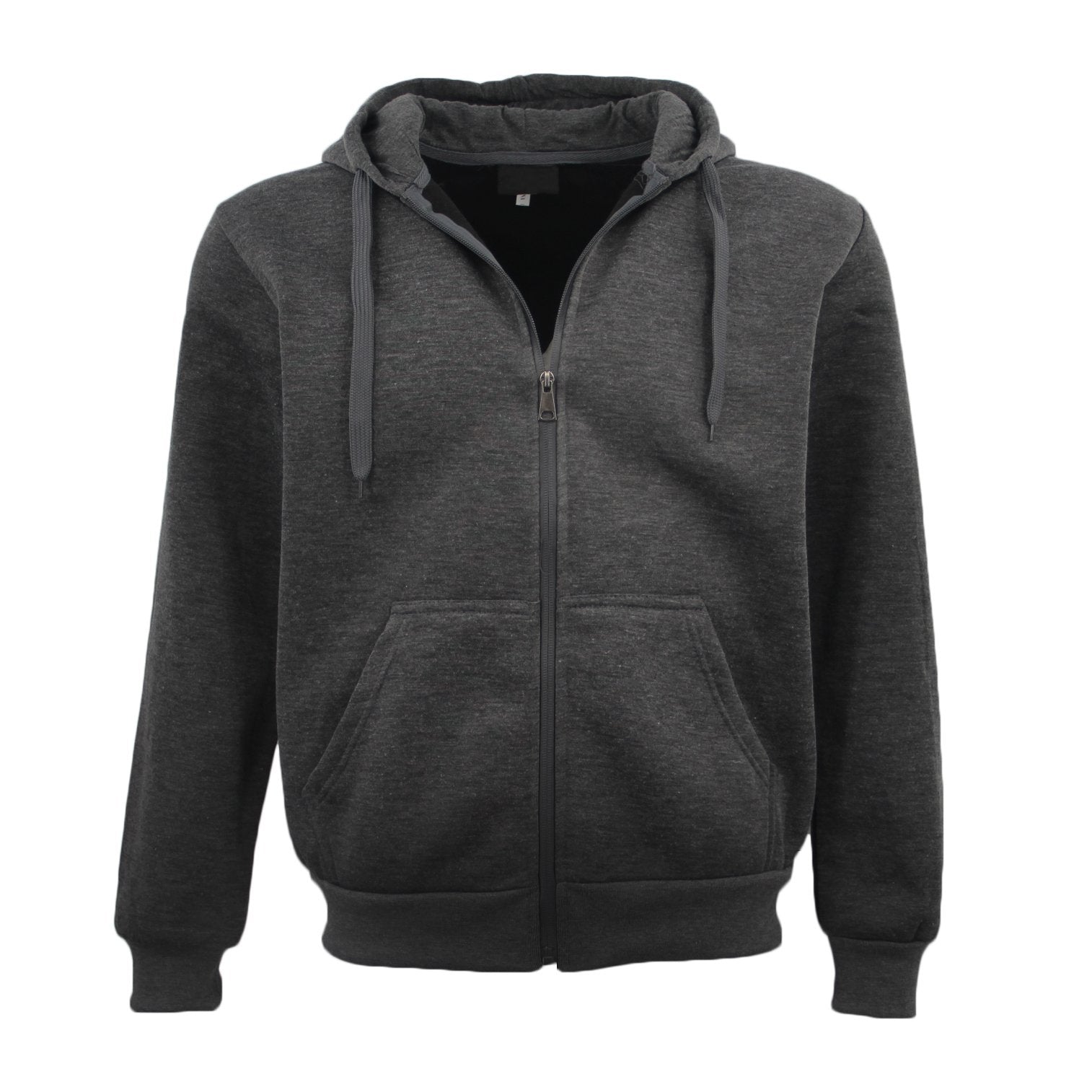 Unisex Zip Plain Fleece Hoodie Hooded Jacket Mens Sweatshirt Jumper XS - 8XL