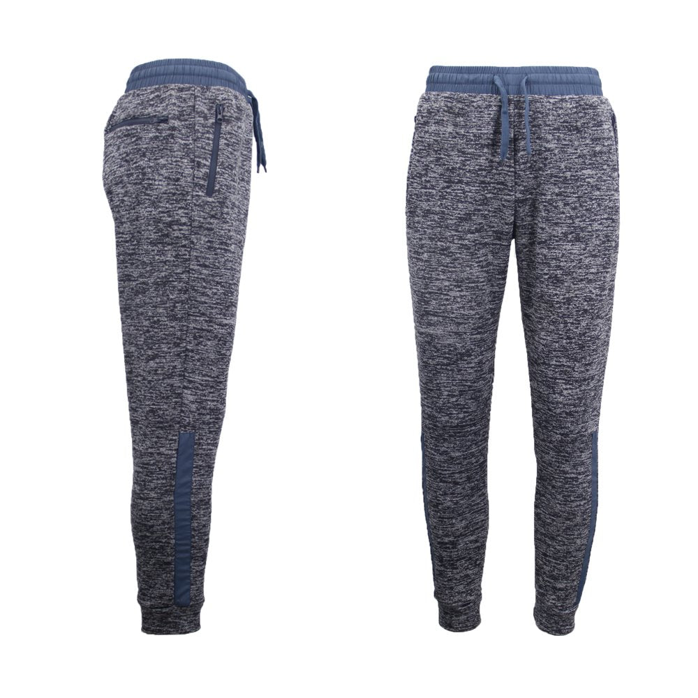 Mens Joggers Trousers Gym Sport Casual Sweat Track Pants Cuffed Hem w Zip