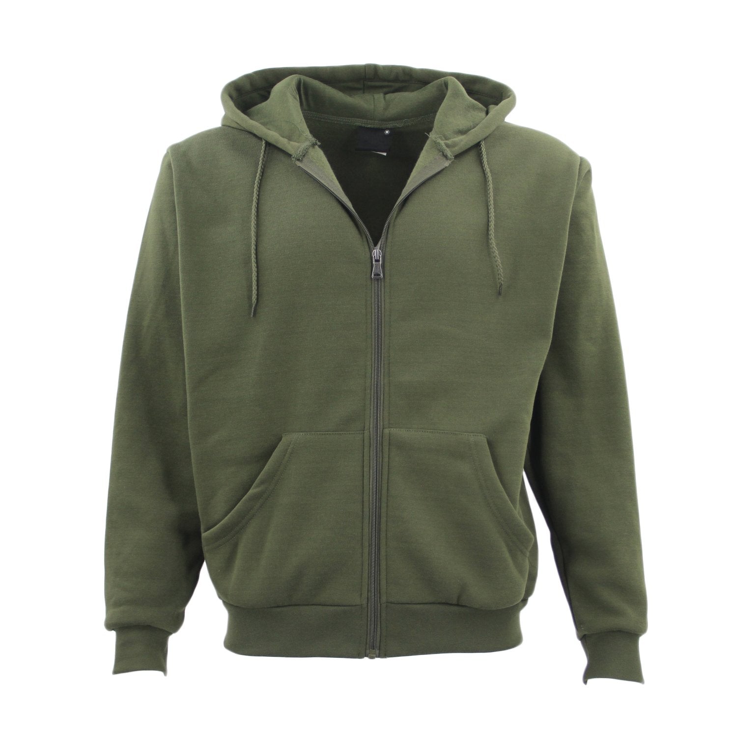 Unisex Zip Plain Fleece Hoodie Hooded Jacket Mens Sweatshirt Jumper XS - 8XL
