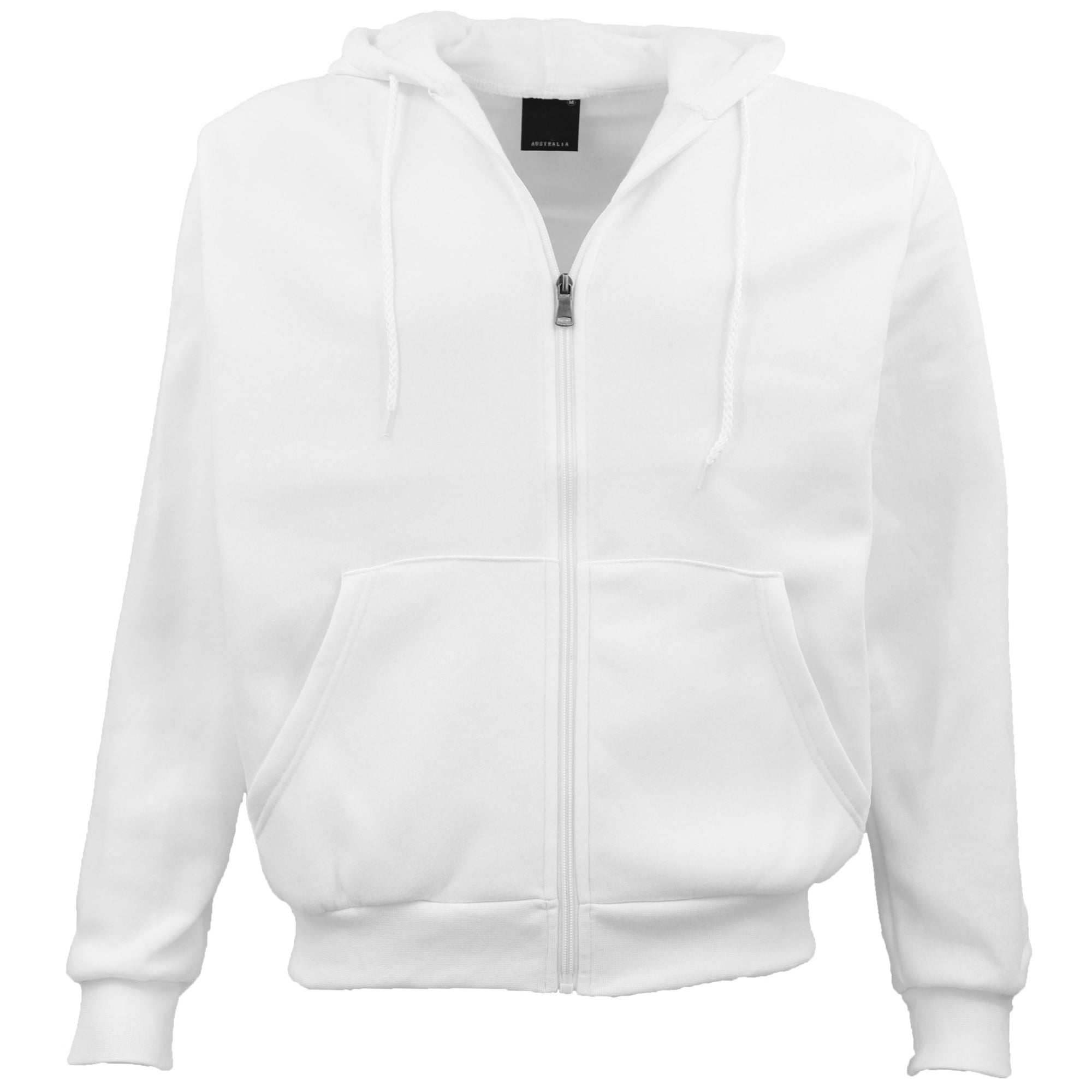 Unisex Zip Plain Fleece Hoodie Hooded Jacket Mens Sweatshirt Jumper XS - 8XL