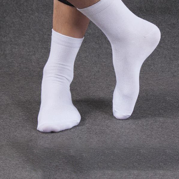 10 Pairs Men's Women's Cotton Breathable Crew Length Socks Work Business