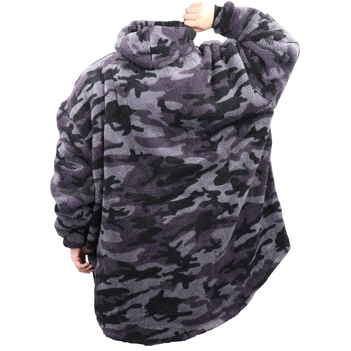 Oversized Soft Pullover Plain Hoodie Warm Fleece Blanket Plush Winter
