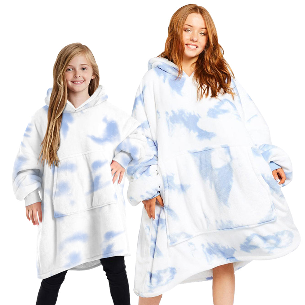 Oversized Soft Pullover Plain Hoodie Warm Fleece Blanket Plush Winter