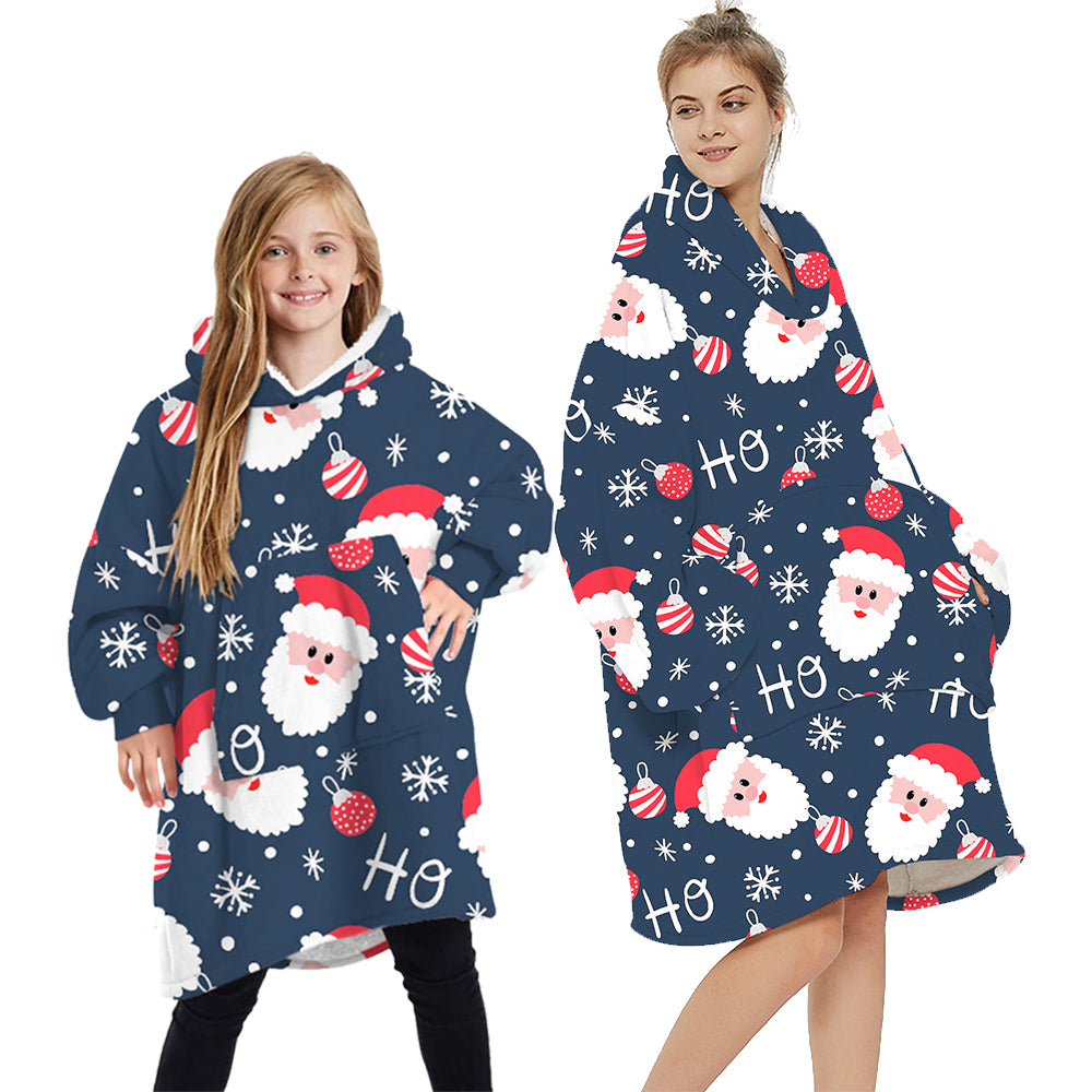 Oversized Soft Pullover Plain Hoodie Warm Fleece Blanket Plush Winter