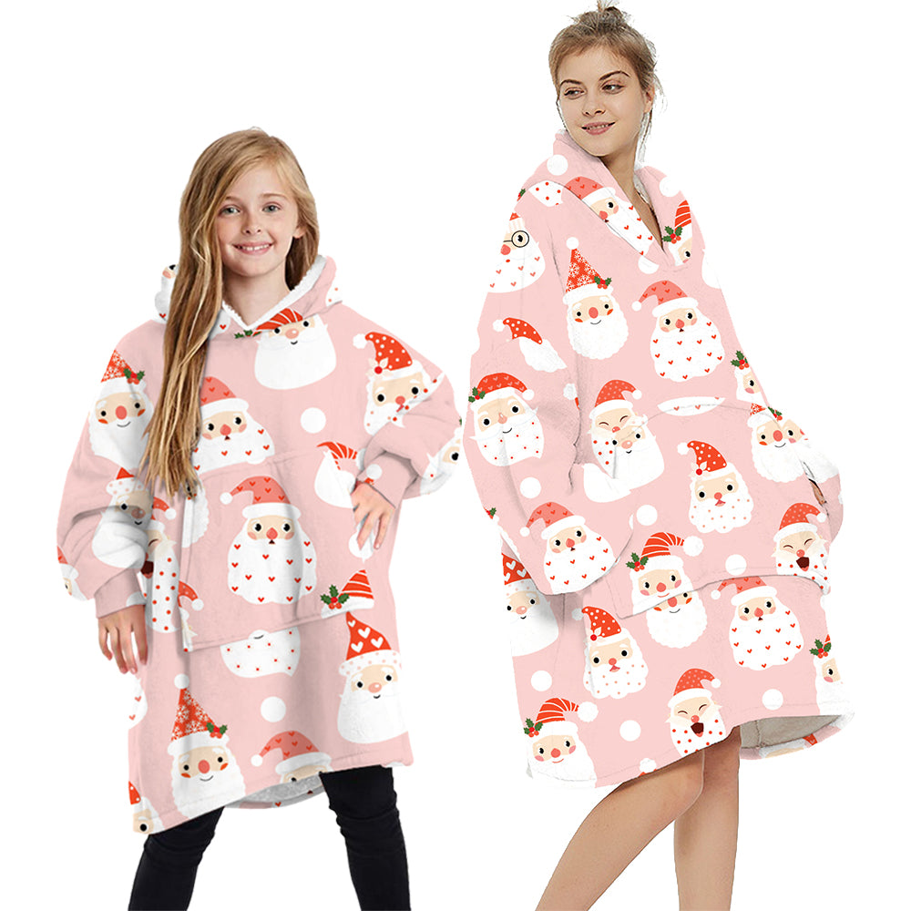 Oversized Soft Pullover Plain Hoodie Warm Fleece Blanket Plush Winter