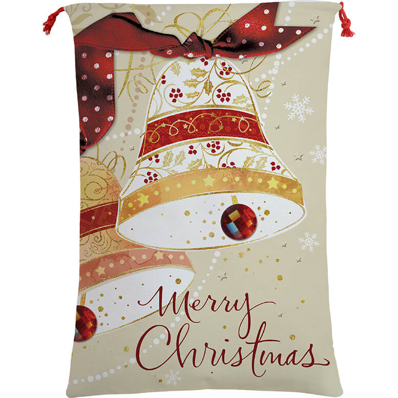 Large Christmas XMAS Hessian Santa Sack Stocking Bag Reindeer Children Gifts