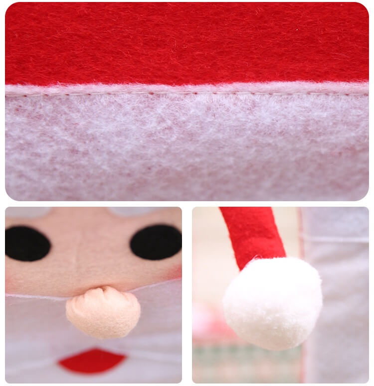 6x Christmas Cute Lady Santa Hat Chair Covers Dinner Home D谷cor Ornaments
