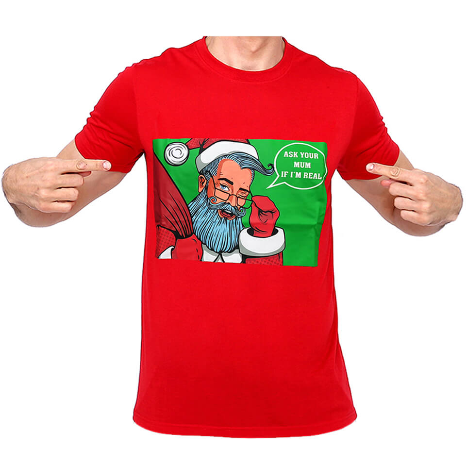 Funny Adult Christmas T - Shirt Mens Womens 100% Cotton Jolly Ugly, Ask Your