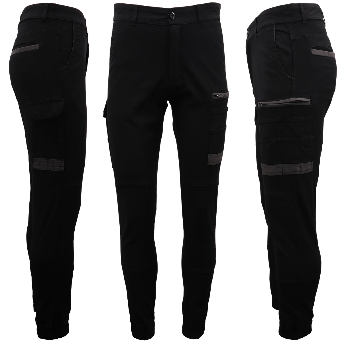 Men's Cargo Cotton Drill Work Pants UPF 50+ 13 Pockets Tradies Workwear