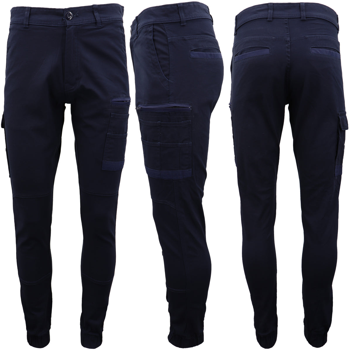 Men's Cargo Cotton Drill Work Pants UPF 50+ 13 Pockets Tradies Workwear