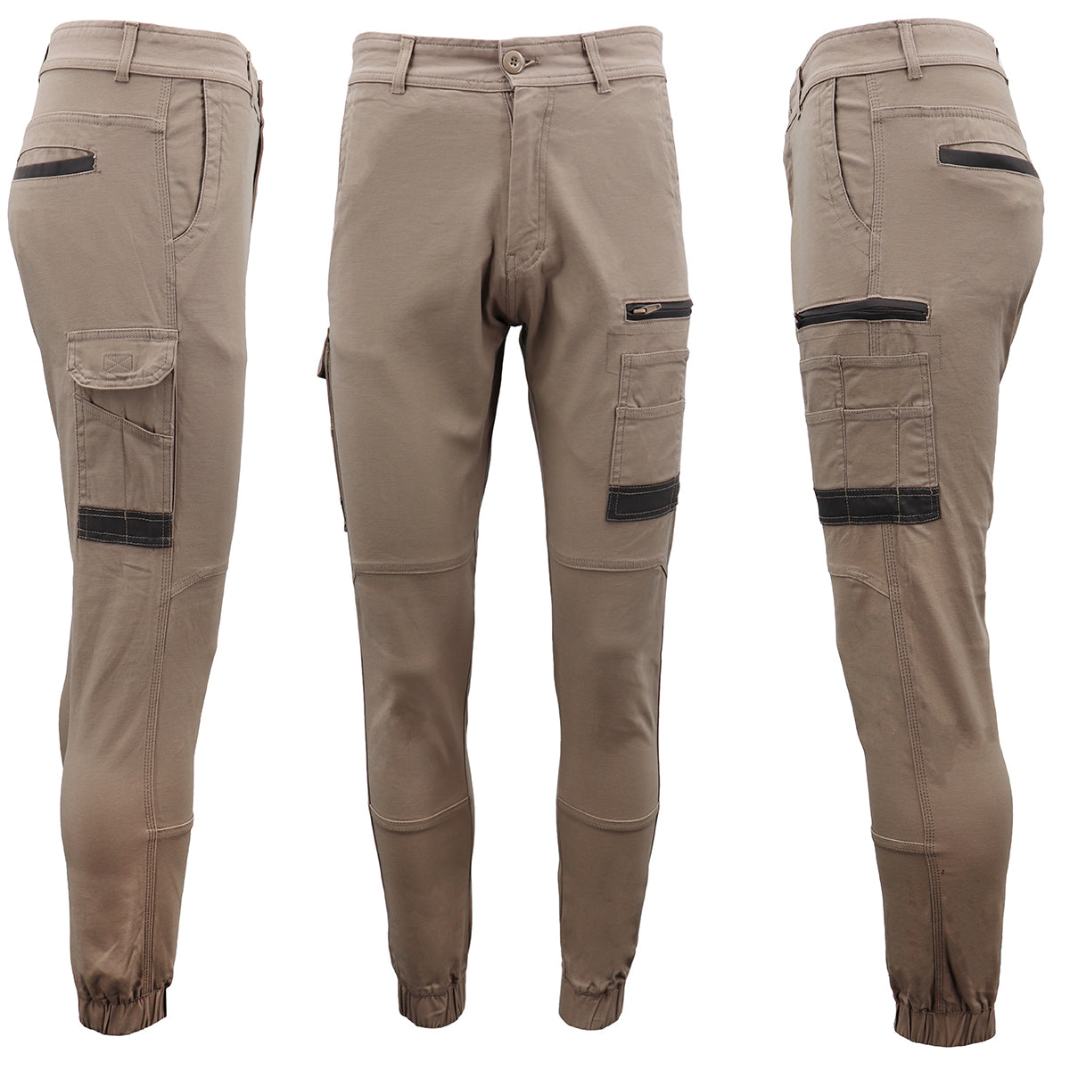 Men's Cargo Cotton Drill Work Pants UPF 50+ 13 Pockets Tradies Workwear