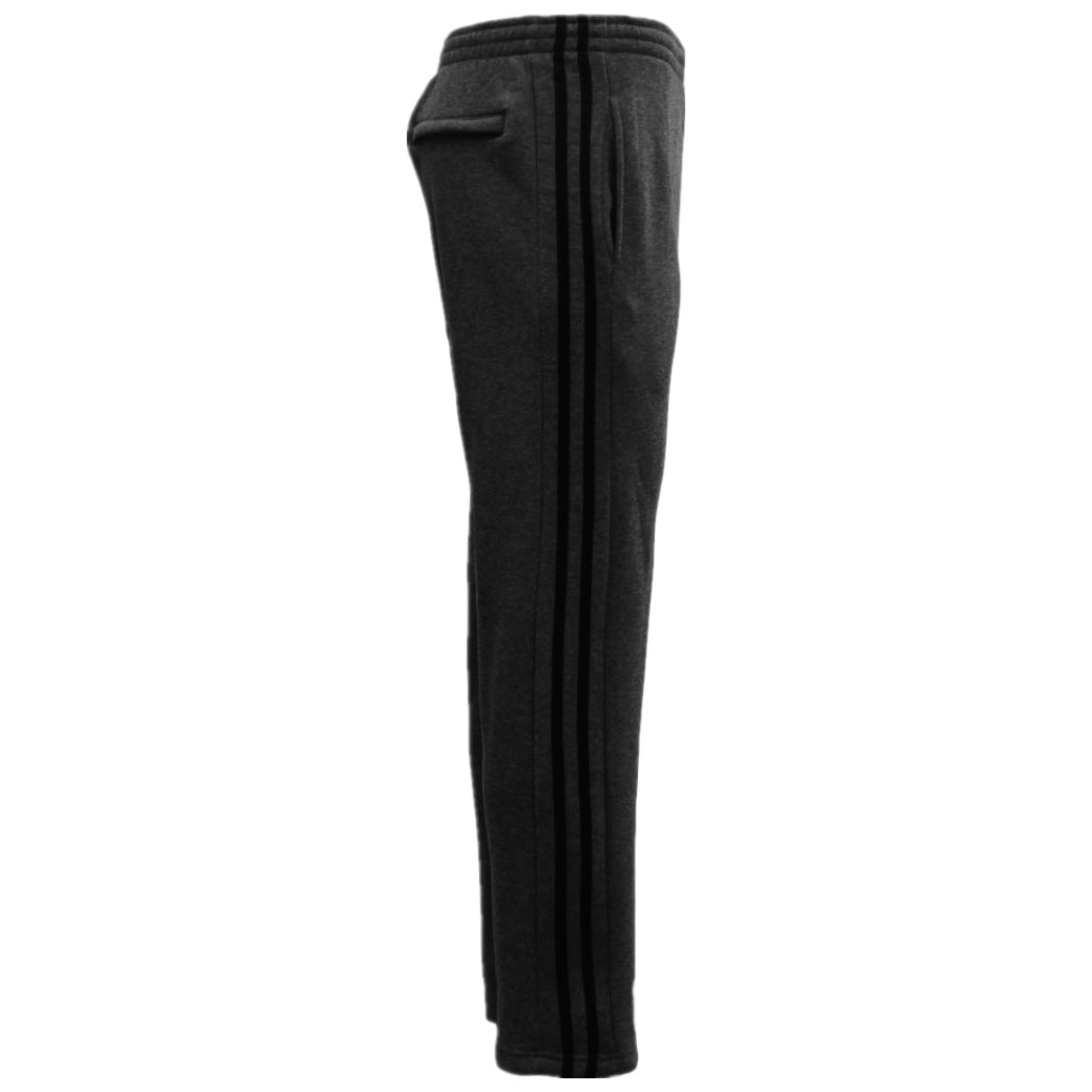 Men's Fleece Casual Sports Track Pants w Zip Pocket Striped Sweat Trousers S