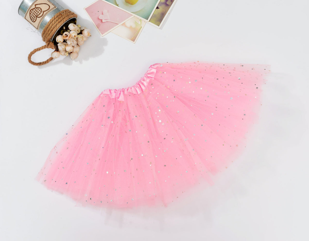 Sequin Tulle Tutu Skirt Ballet Kids Princess Dressup Party Baby Girls Dance