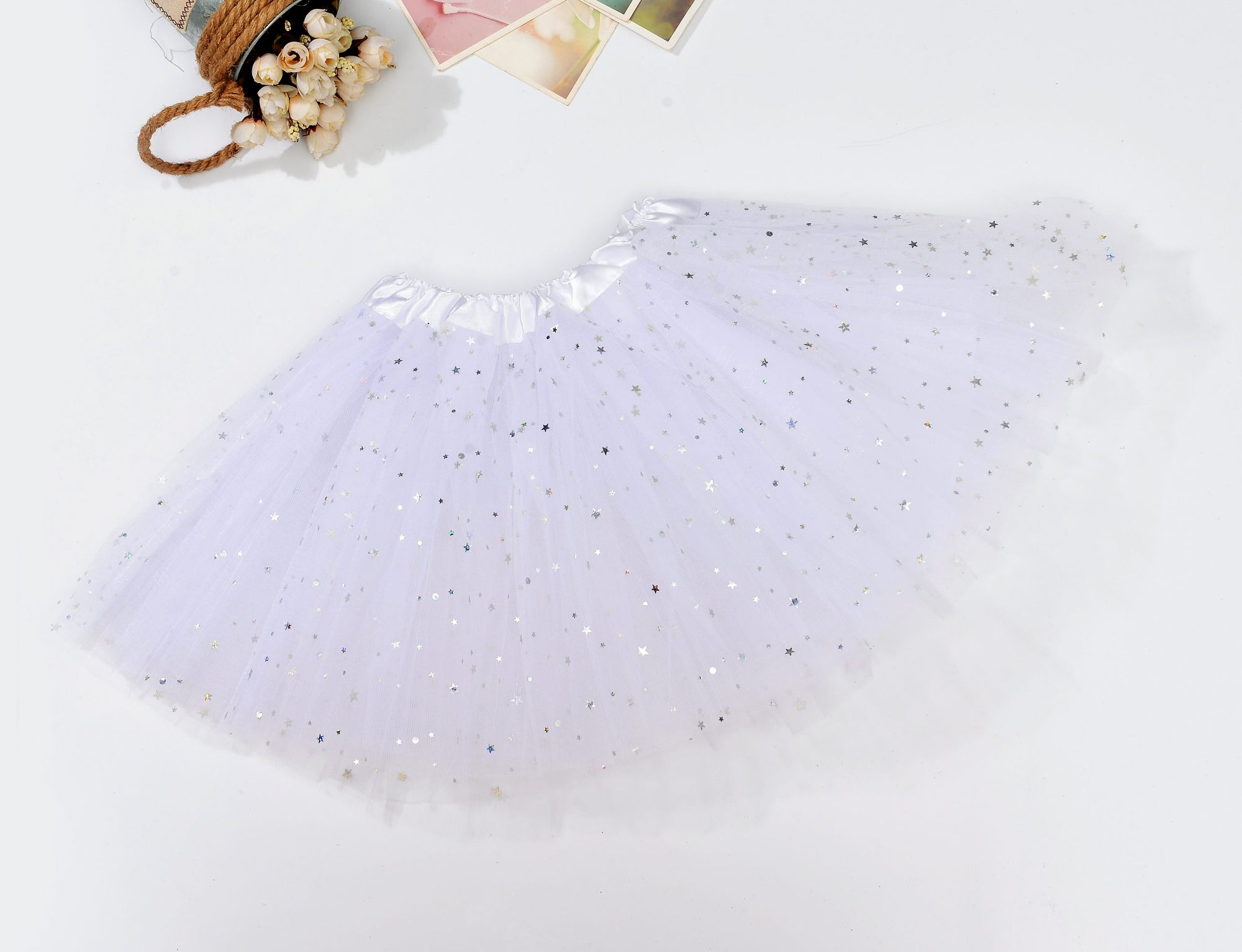 Sequin Tulle Tutu Skirt Ballet Kids Princess Dressup Party Baby Girls Dance