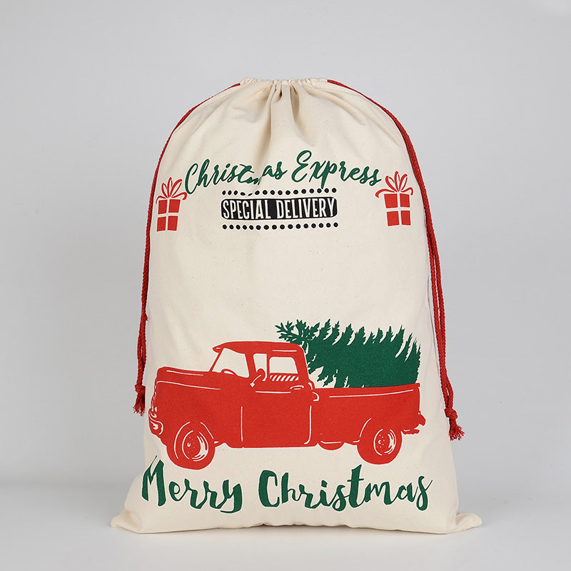 Large Christmas XMAS Hessian Santa Sack Stocking Bag - Car Gift Express
