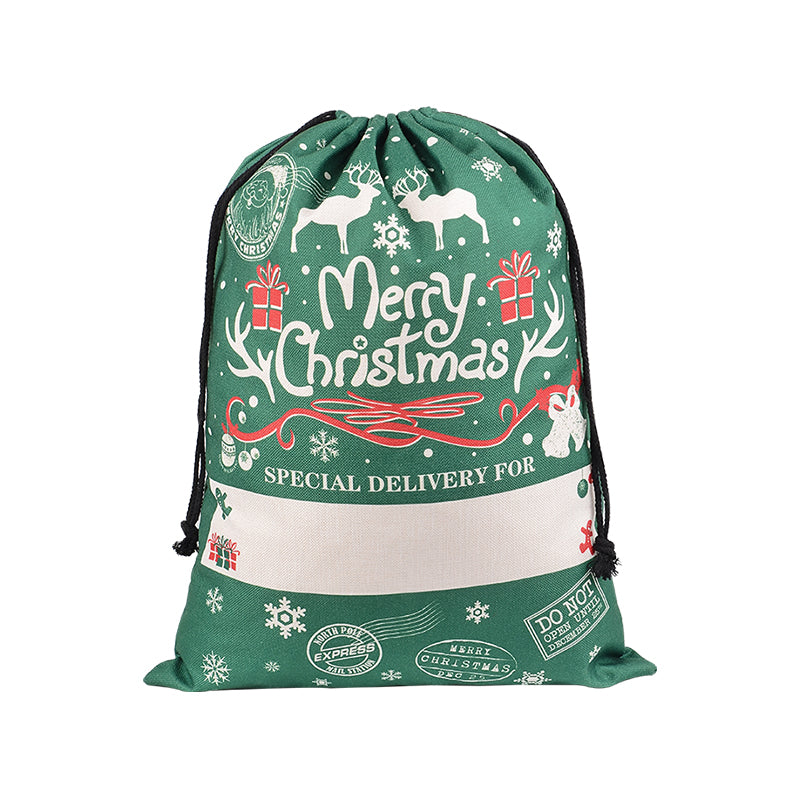 Large Christmas XMAS Hessian Santa Sack Stocking Bag Reindeer - Reindeer Gift