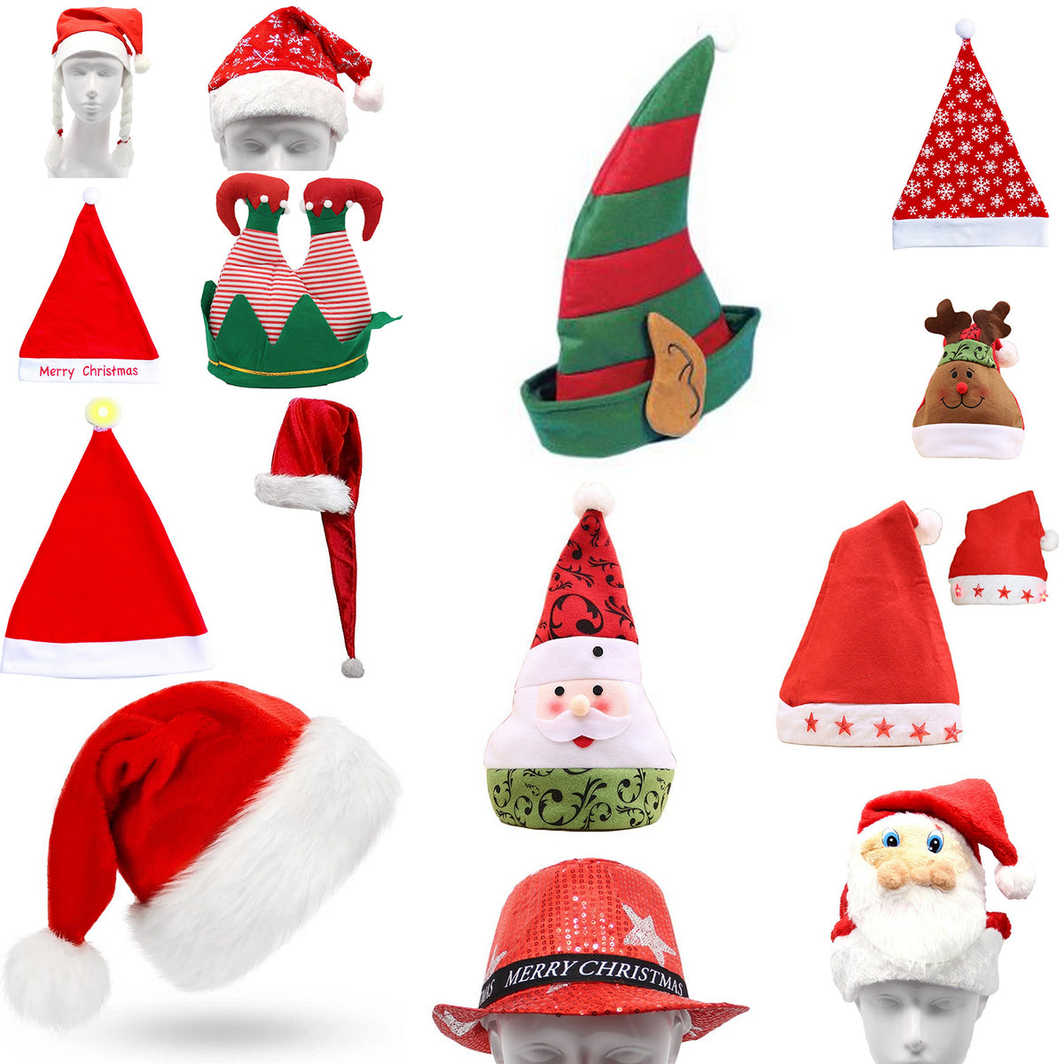 Christmas Unisex Adults Kids Novelty Hat Xmas Party Cap - Merry Christmas