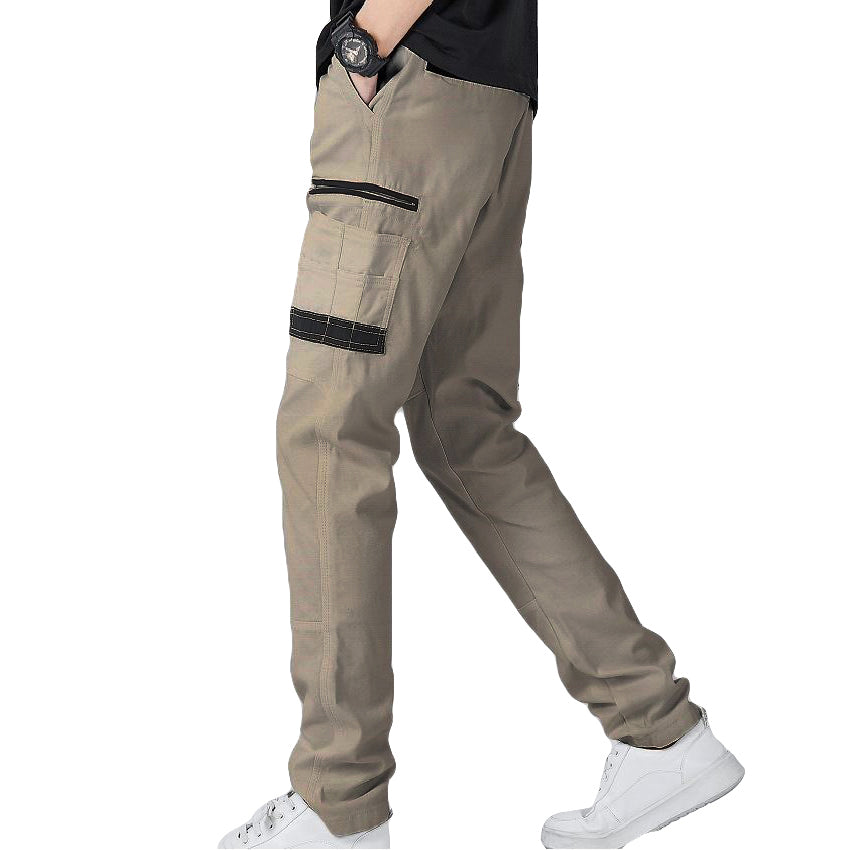 Men's Cotton Drill Cargo Work Pants UPF 50+ 13 Pockets Tradies Workwear