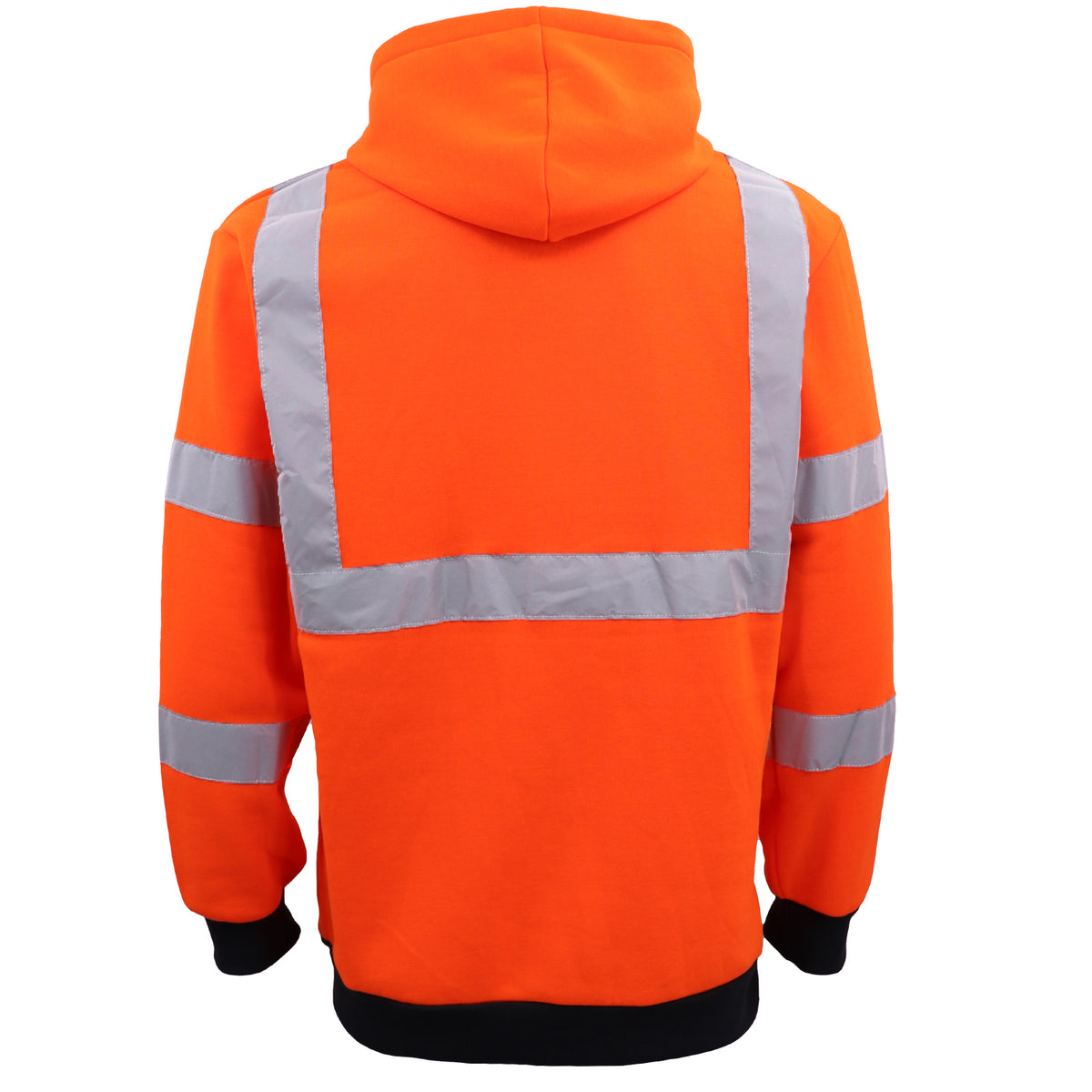 HI VIS Hooded Safety Jumper Hoodie Sweatshirt Tradie Workwear Fleece Jacket