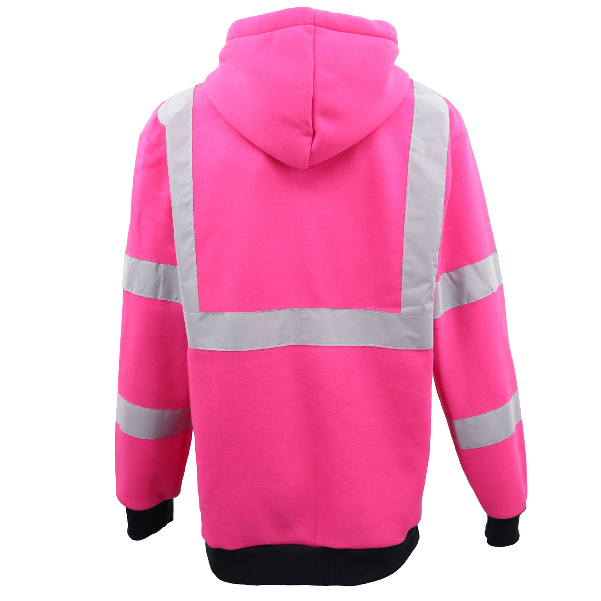 HI VIS Hooded Safety Jumper Hoodie Sweatshirt Tradie Workwear Fleece Jacket