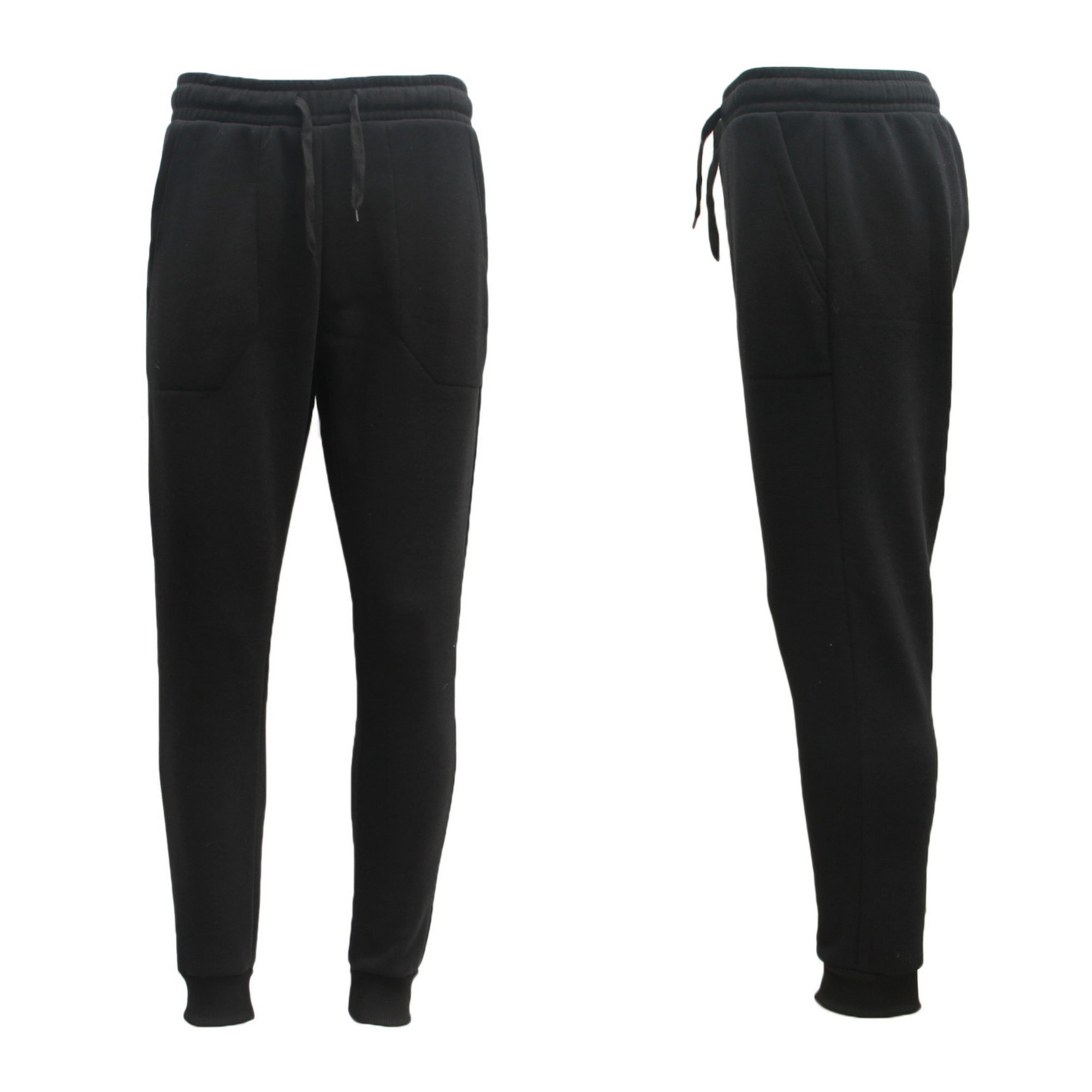 Mens Unisex Fleece Lined Sweat Track Pants Suit Casual Trackies Slim Cuff XS