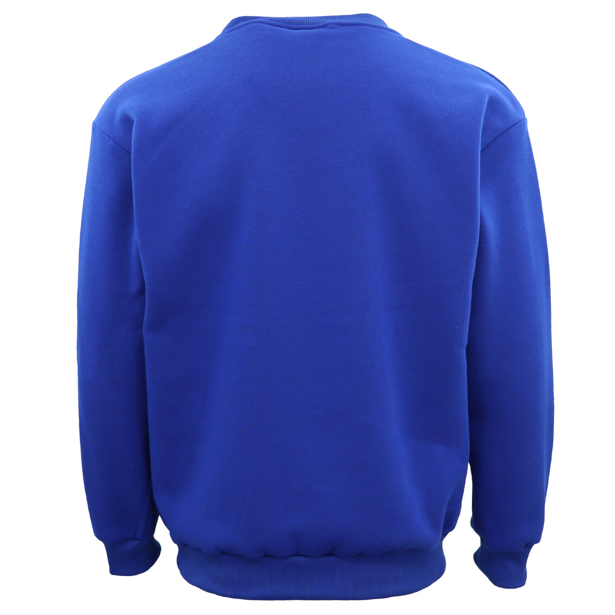 Unisex Plain Pullover Fleece Jumper Mens Long Sleeve Crew Neck Sweater, Royal