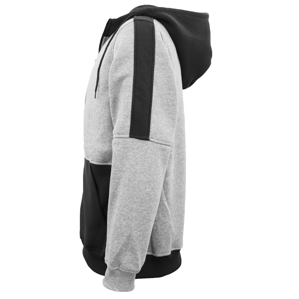 Men's Adult Full Zip Hoodie Jumper Active Two - Tone Jacket Coat Sports Zip