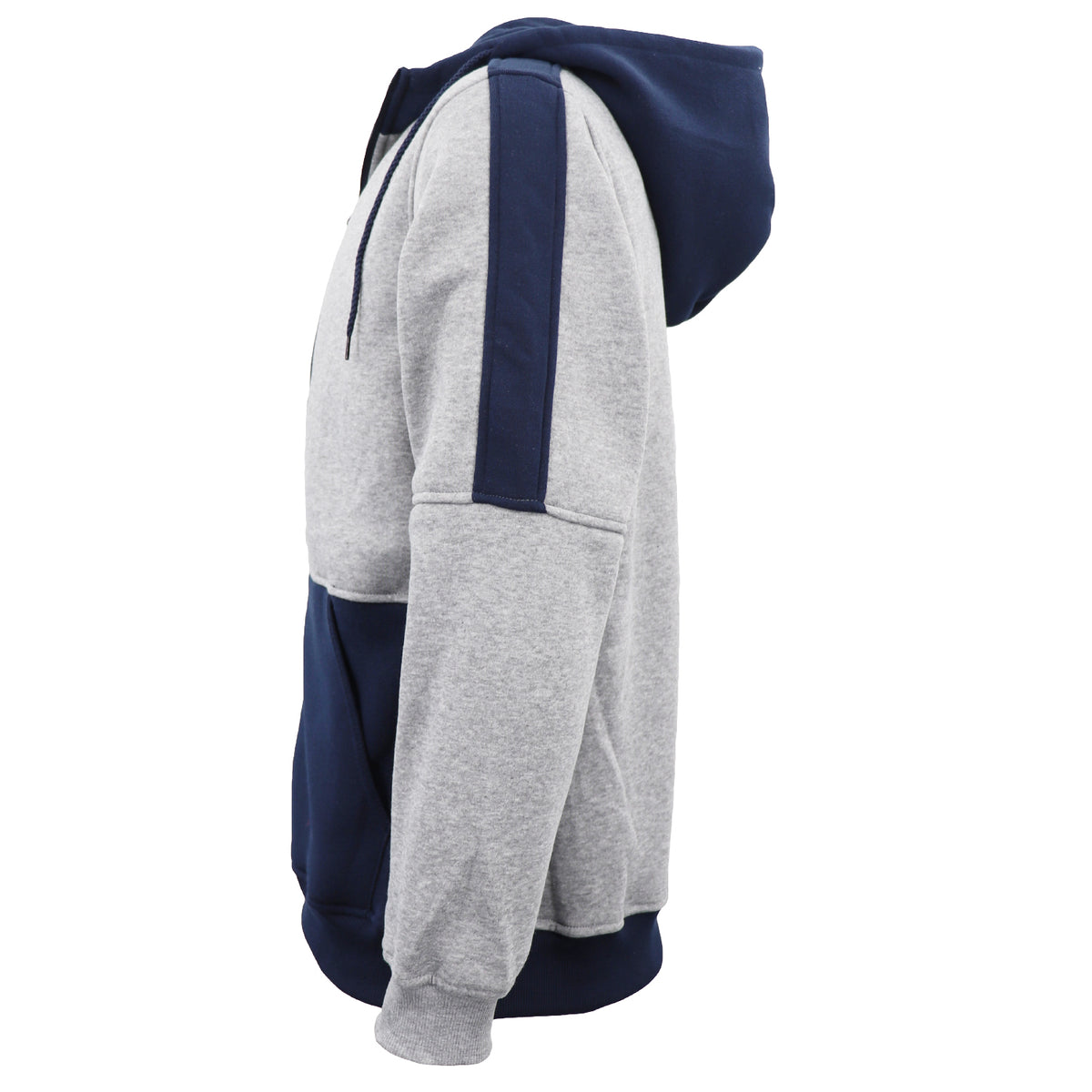 Men's Adult Full Zip Hoodie Jumper Active Two - Tone Jacket Coat Sports Zip