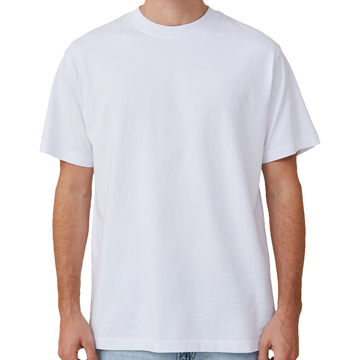 Adult 100% Cotton T - Shirt Unisex Men's Basic Plain Blank Crew Tee Tops