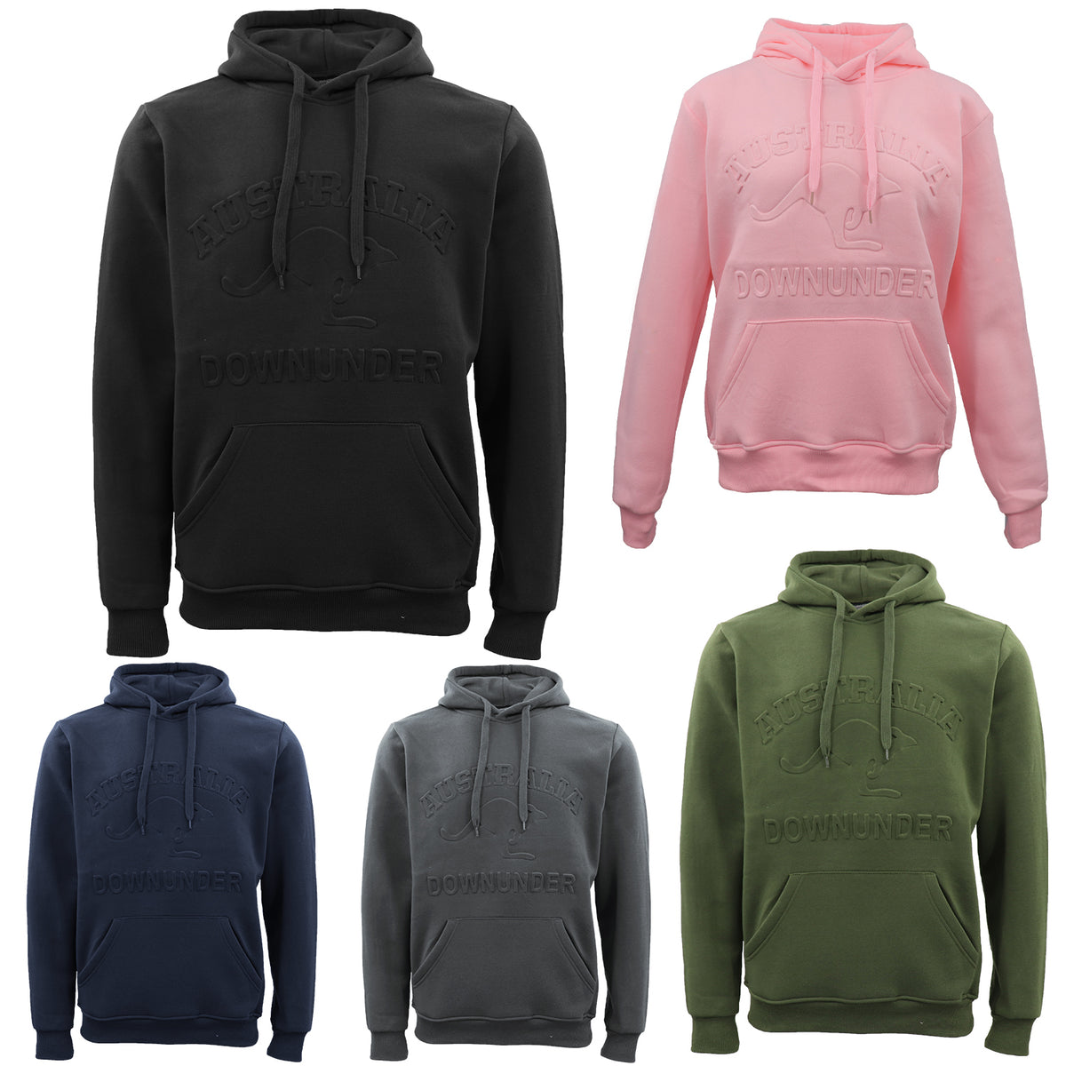 Adult Australia Day Pullover Hoodie 3D Downunder Kangaroo Souvenir Jumper