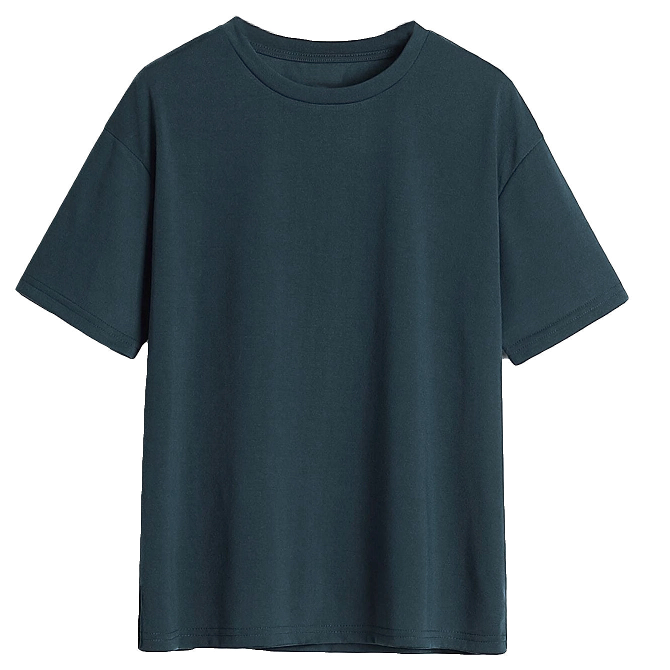 Adult 100% Cotton T - Shirt Unisex Men's Basic Plain Blank Crew Tee Tops