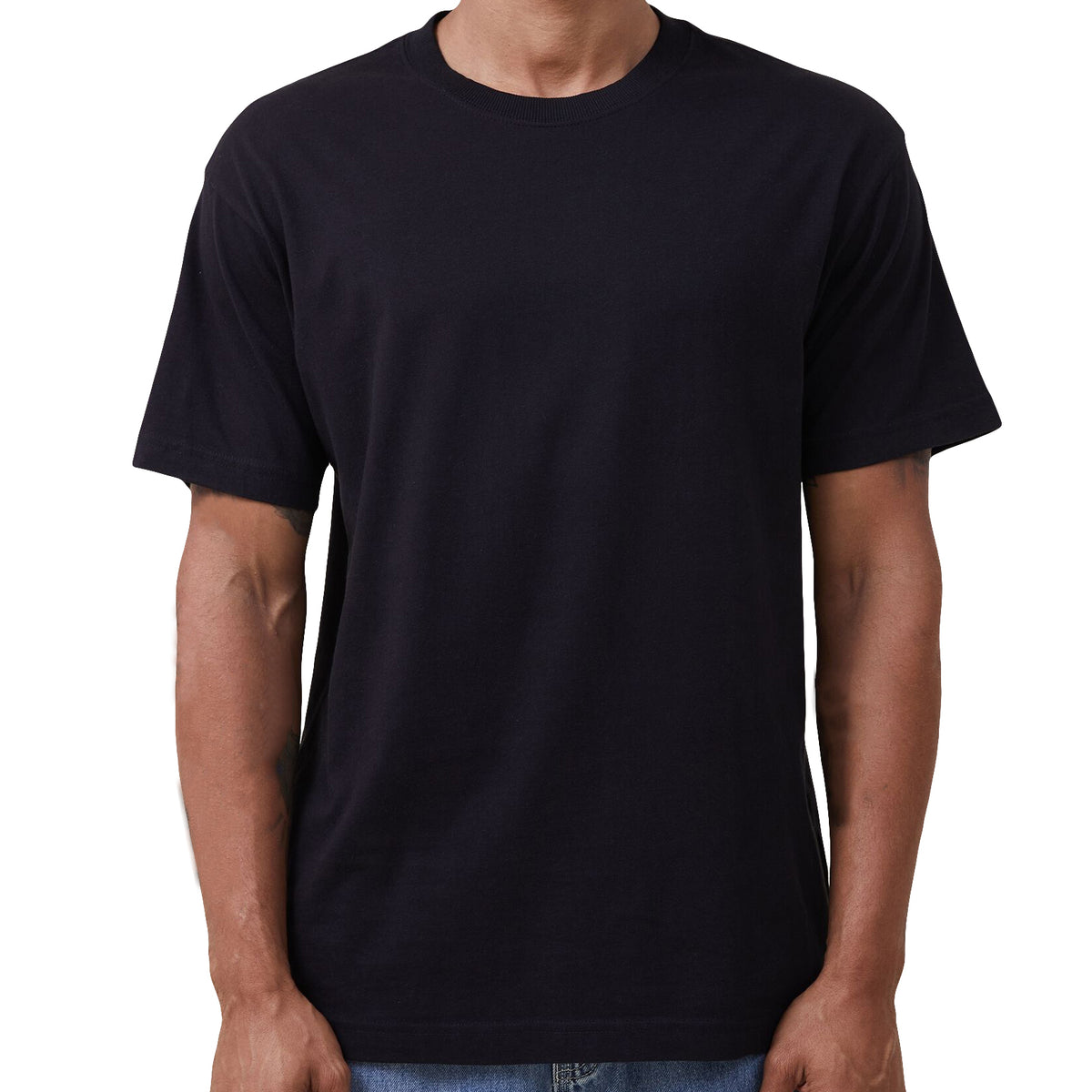 Adult 100% Cotton T - Shirt Unisex Men's Basic Plain Blank Crew Tee Tops