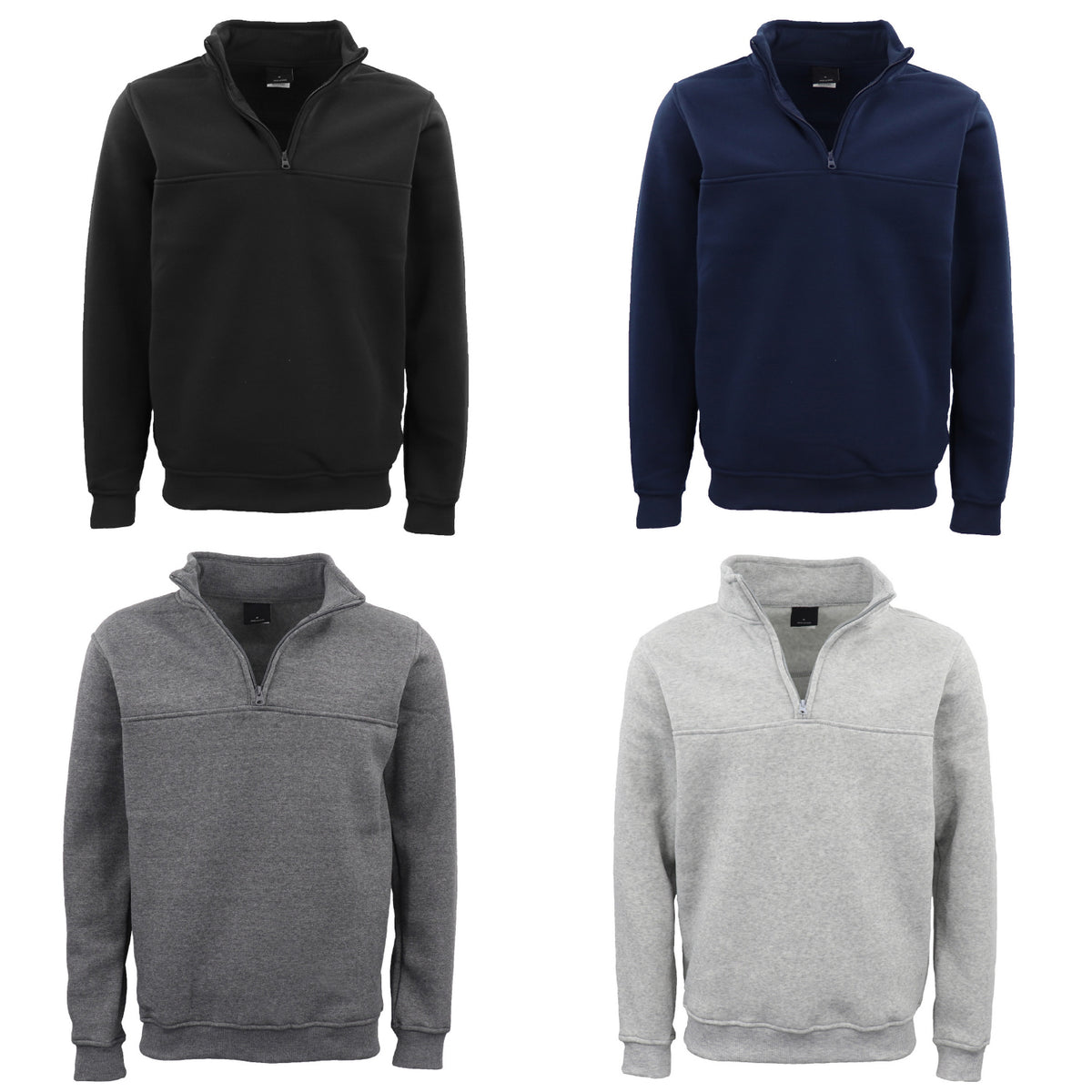 Men's Unisex Adult Half - Zip Fleece Jumper Pullover Stand Collar Jacket