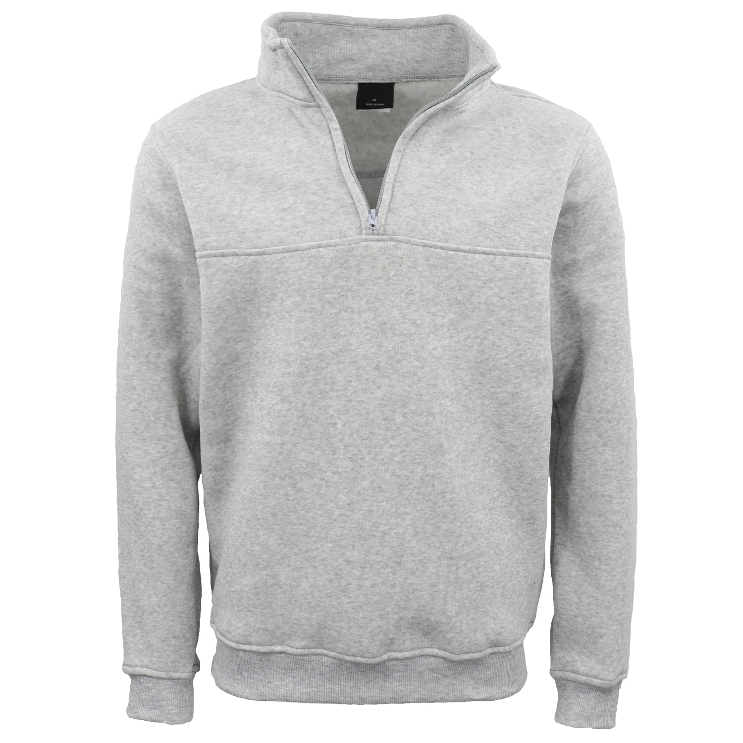 Men's Unisex Adult Half - Zip Fleece Jumper Pullover Stand Collar Jacket