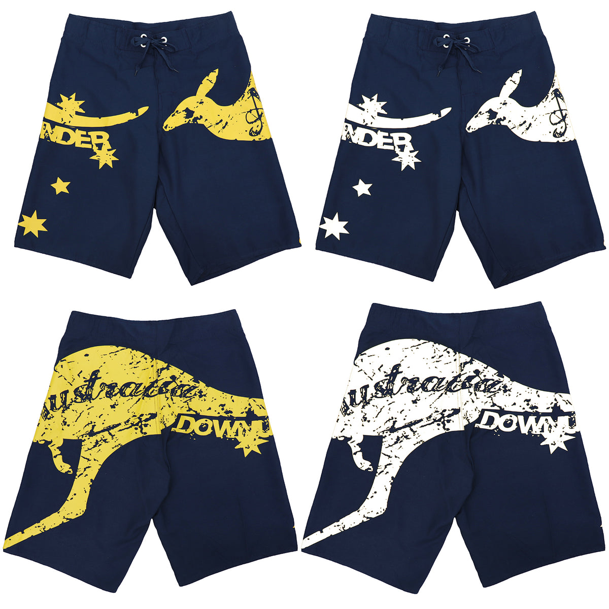Men's Adult Board Shorts Australia Day Kangaroo Down Under Souvenir Beach