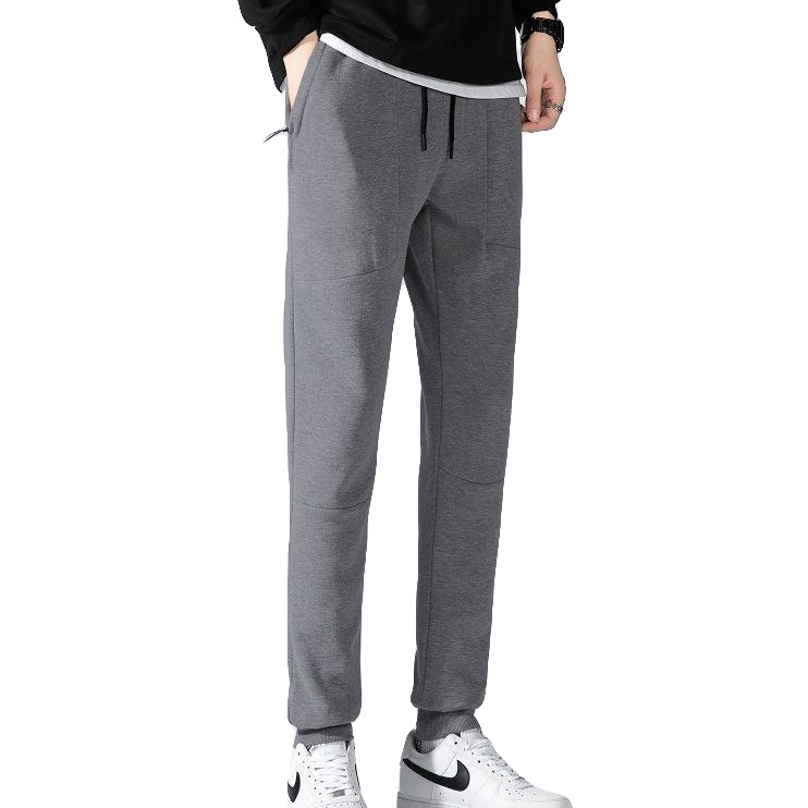 Men's Fleece Slim Trackpant Sport Joggers w Zipped Pockets Gym Casucal