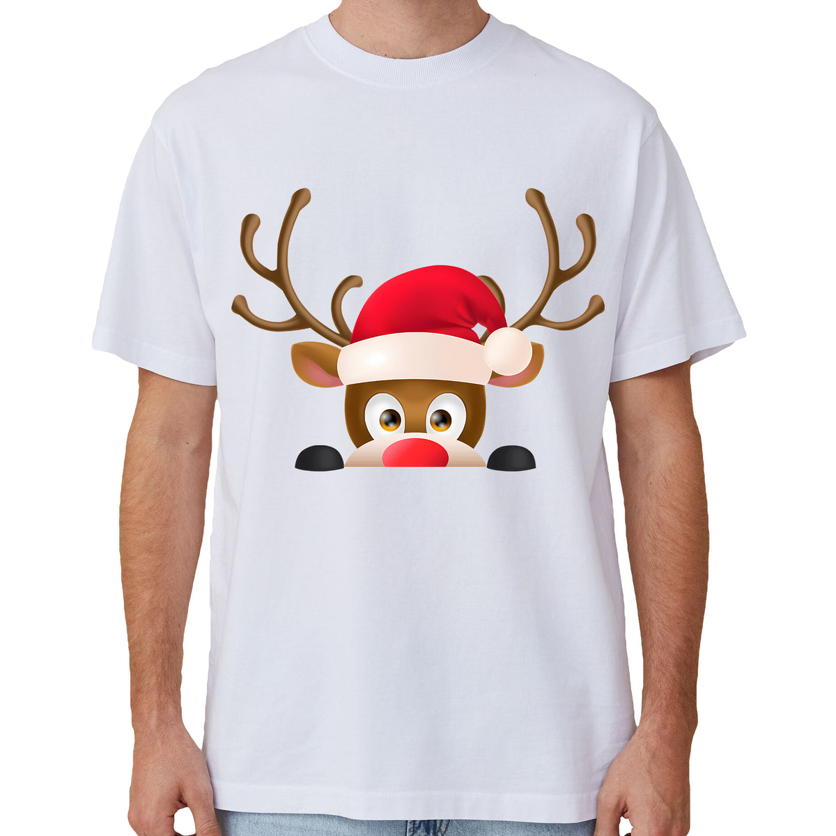 100% Cotton Christmas T - shirt Unisex Tee Tops Funny Santa Party Custume