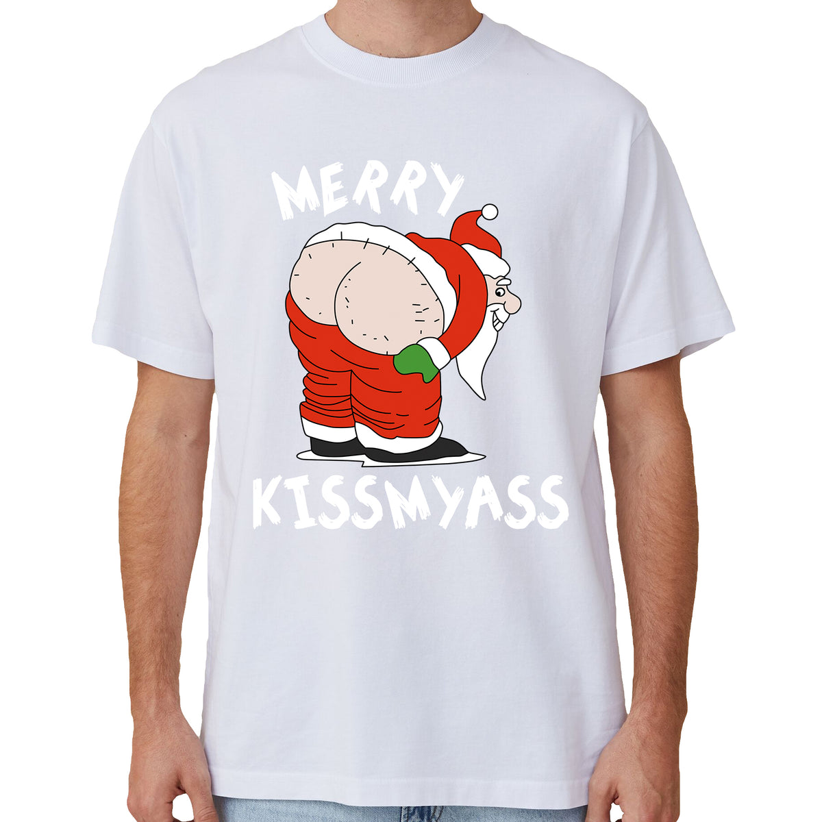 100% Cotton Christmas T - shirt Unisex Tee Tops Funny Santa Party Custume