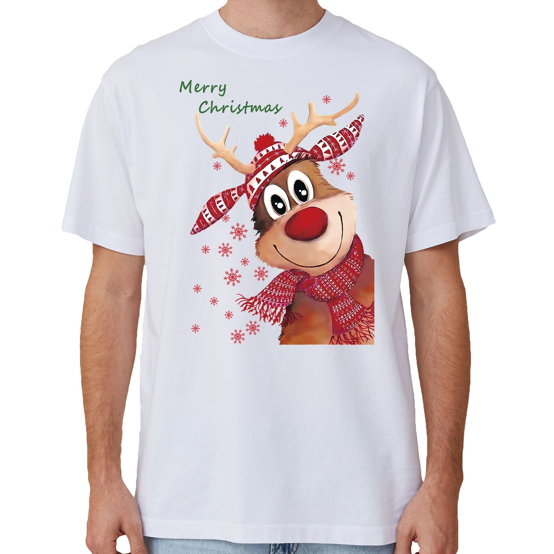 100% Cotton Christmas T - shirt Unisex Tee Tops Funny Santa Party Custume