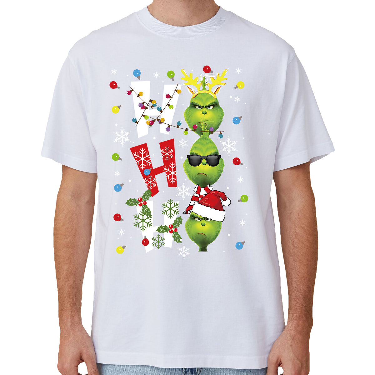 100% Cotton Christmas T - shirt Unisex Tee Tops Funny Santa Party Custume
