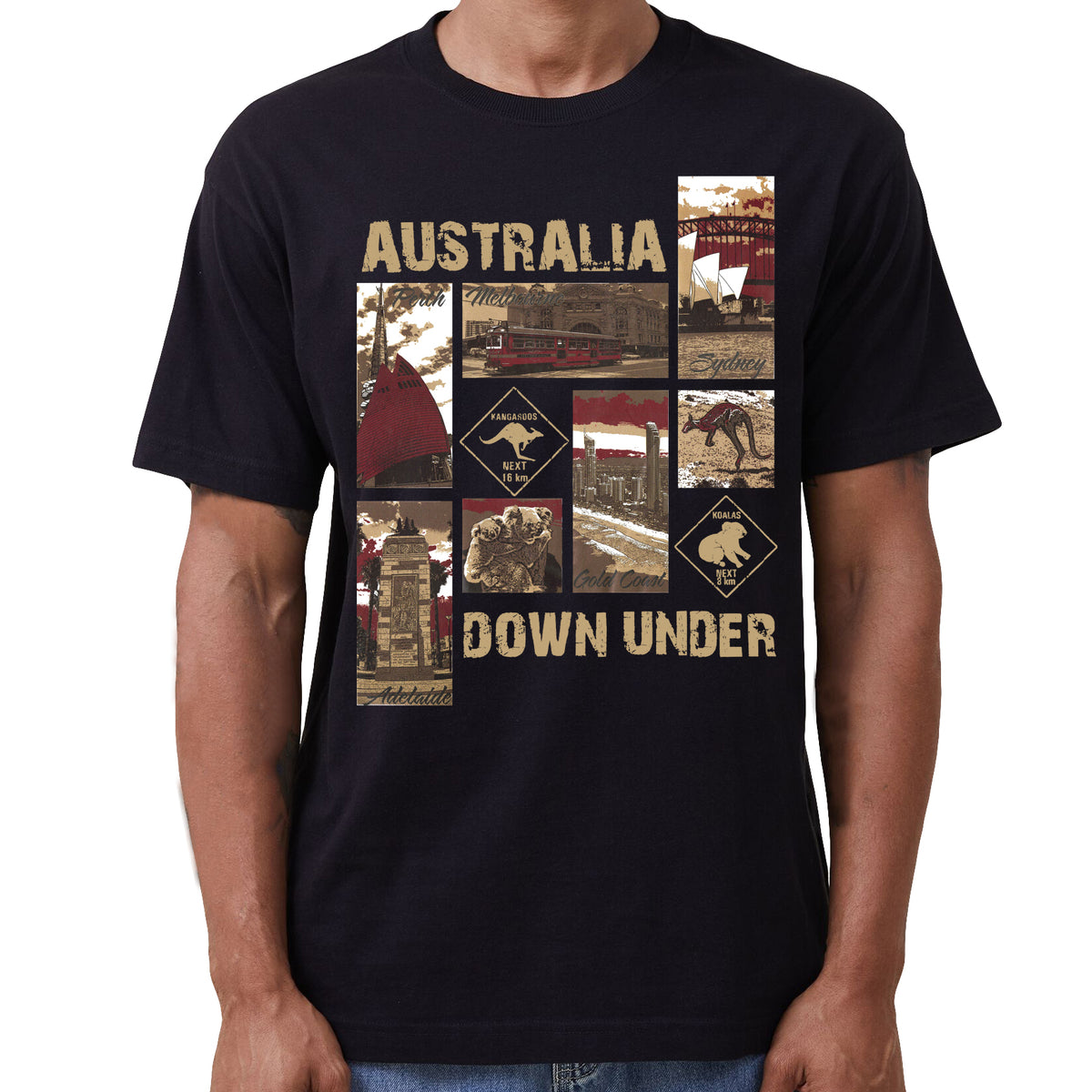 100% Cotton Australia Down Under Souvenir T - Shirt Unisex Adult Iconic Tee