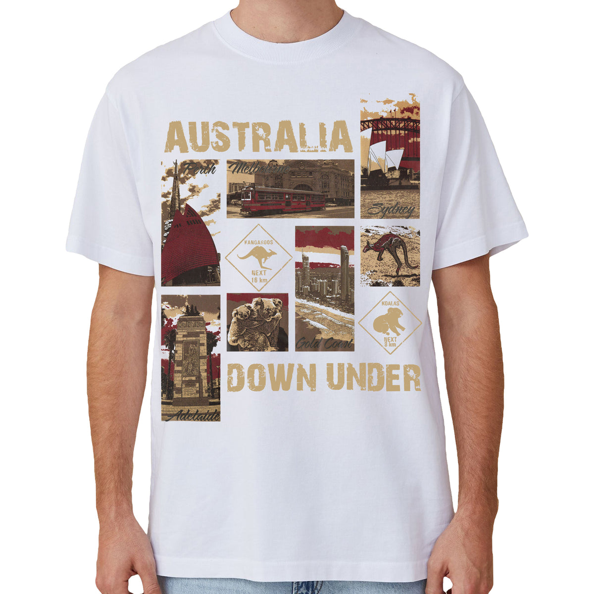 100% Cotton Australia Down Under Souvenir T - Shirt Unisex Adult Iconic Tee
