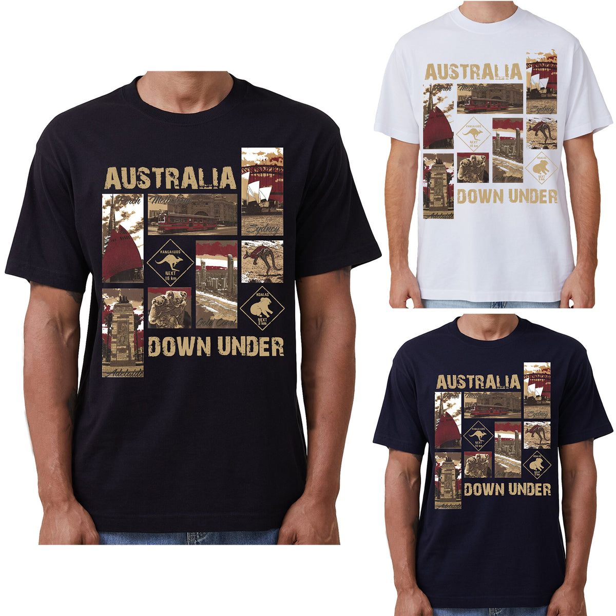 100% Cotton Australia Down Under Souvenir T - Shirt Unisex Adult Iconic Tee