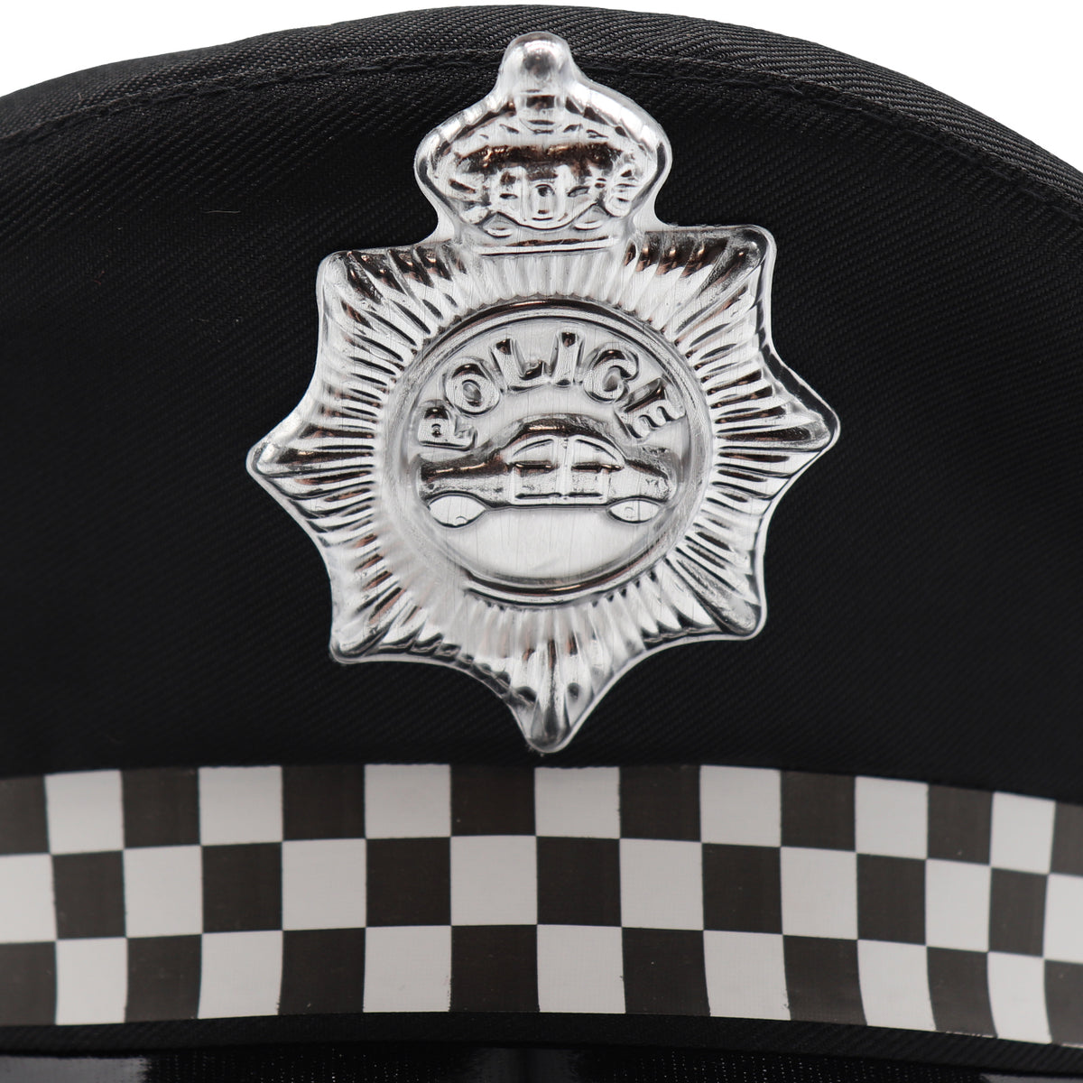 Police Officer Hat Cop Costume Party Cosplay Black Cap Badge Halloween Book