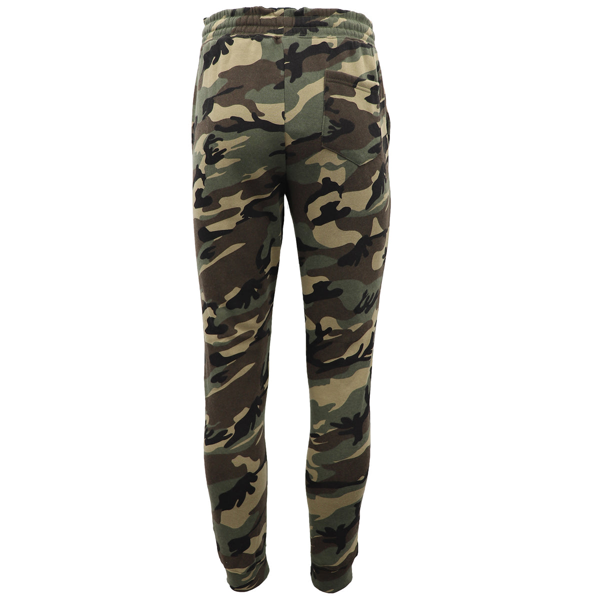 Men's Fleece Track Pants Military Camouflage Tactical Gym Trousers w Cuffed