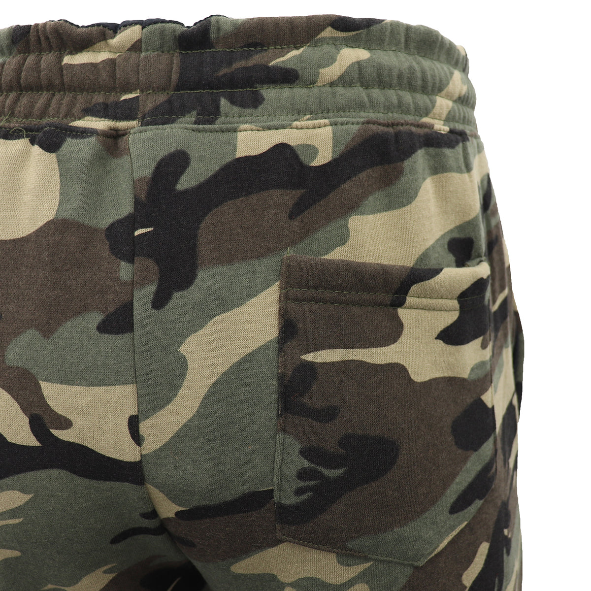 Men's Fleece Track Pants Military Camouflage Tactical Gym Trousers w Cuffed