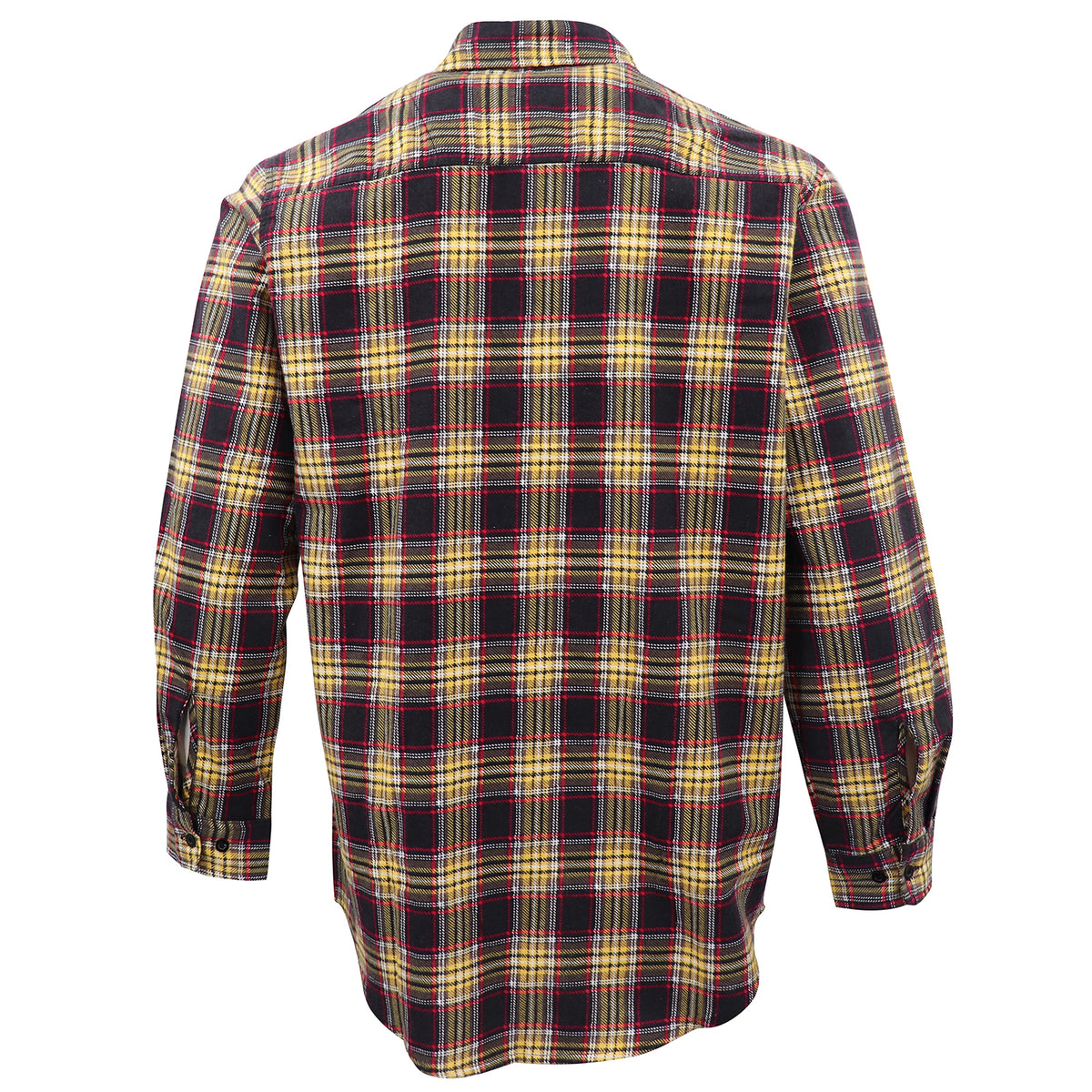 Men's 100% Cotton Flannelette Shirt Long Sleeve Plaid Check Flannel w Pockets