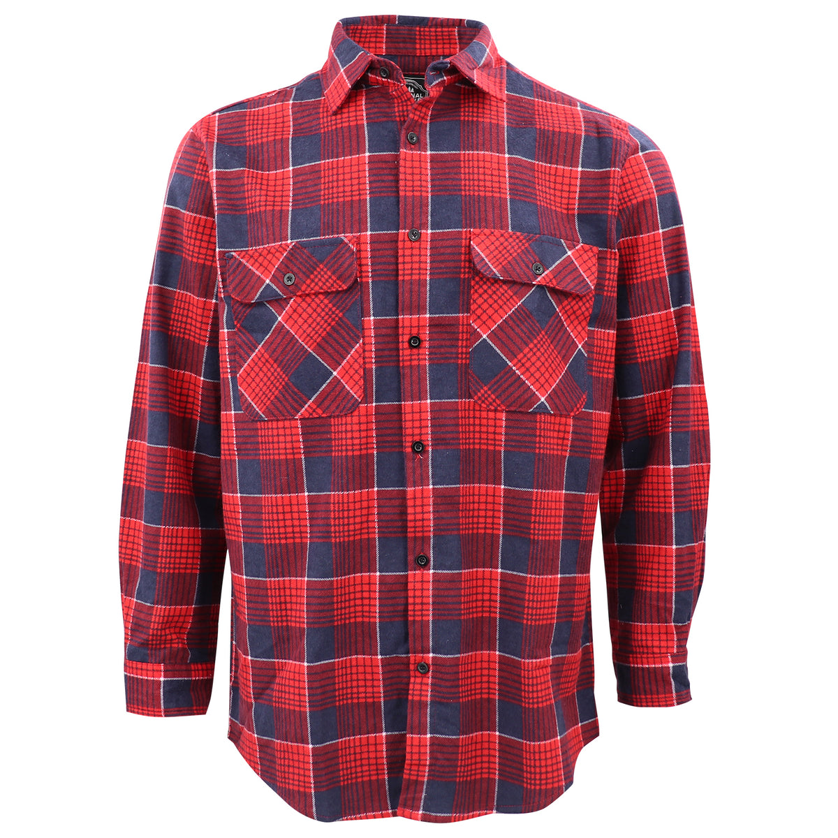 Men's 100% Cotton Flannelette Shirt Long Sleeve Plaid Check Flannel w Pockets