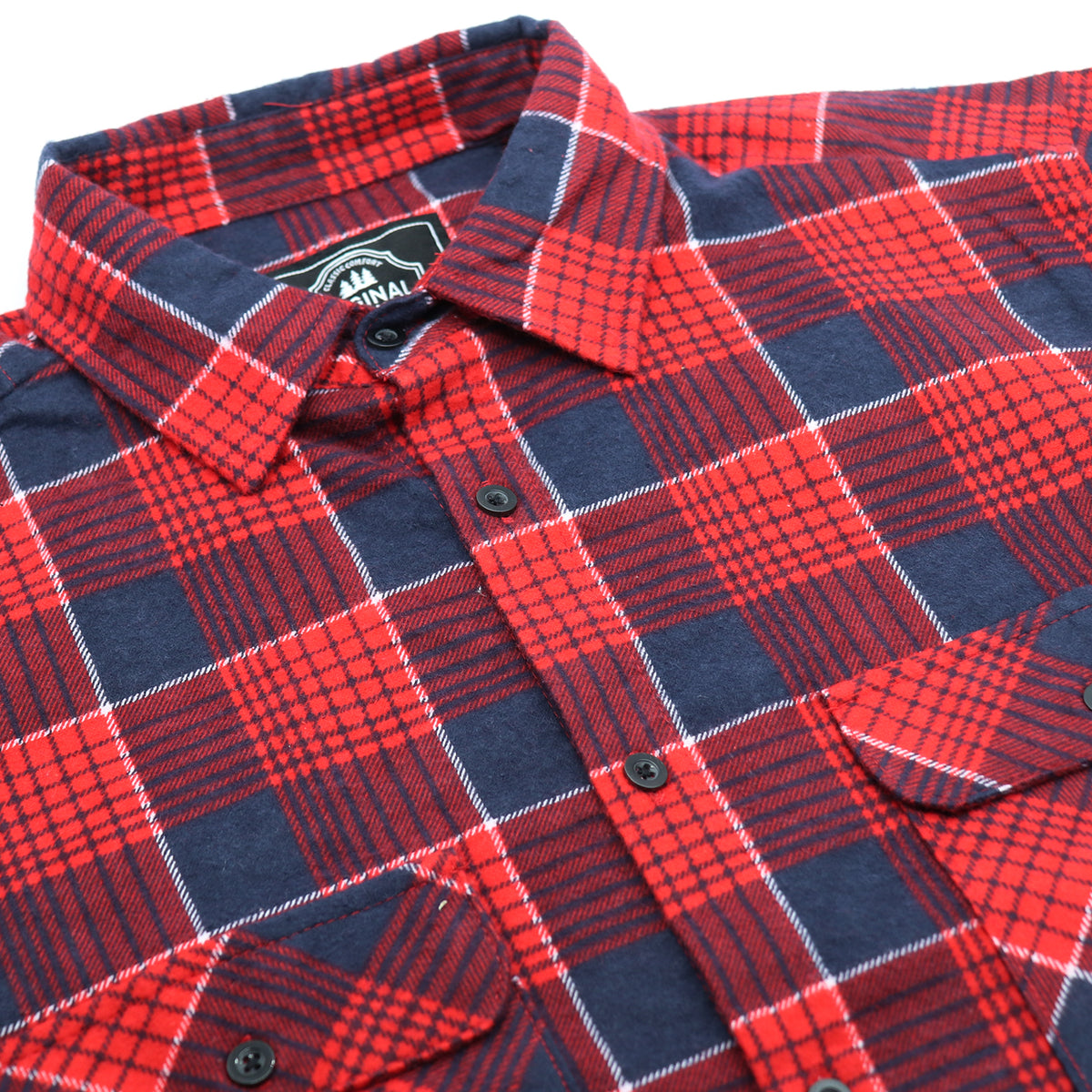 Men's 100% Cotton Flannelette Shirt Long Sleeve Plaid Check Flannel w Pockets