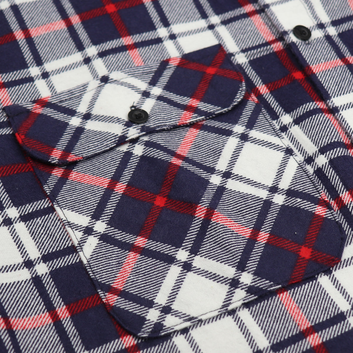 Men's 100% Cotton Flannelette Shirt Long Sleeve Plaid Check Flannel w Pockets
